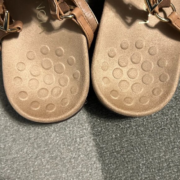 Vionic Rest Kirra Tan/Brown Backstrap Sandals Women's Size 8 - Picture 10 of 12